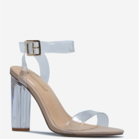 Block heel, clear over neutral, size 10, excellent condition. - Picture 1 of 1